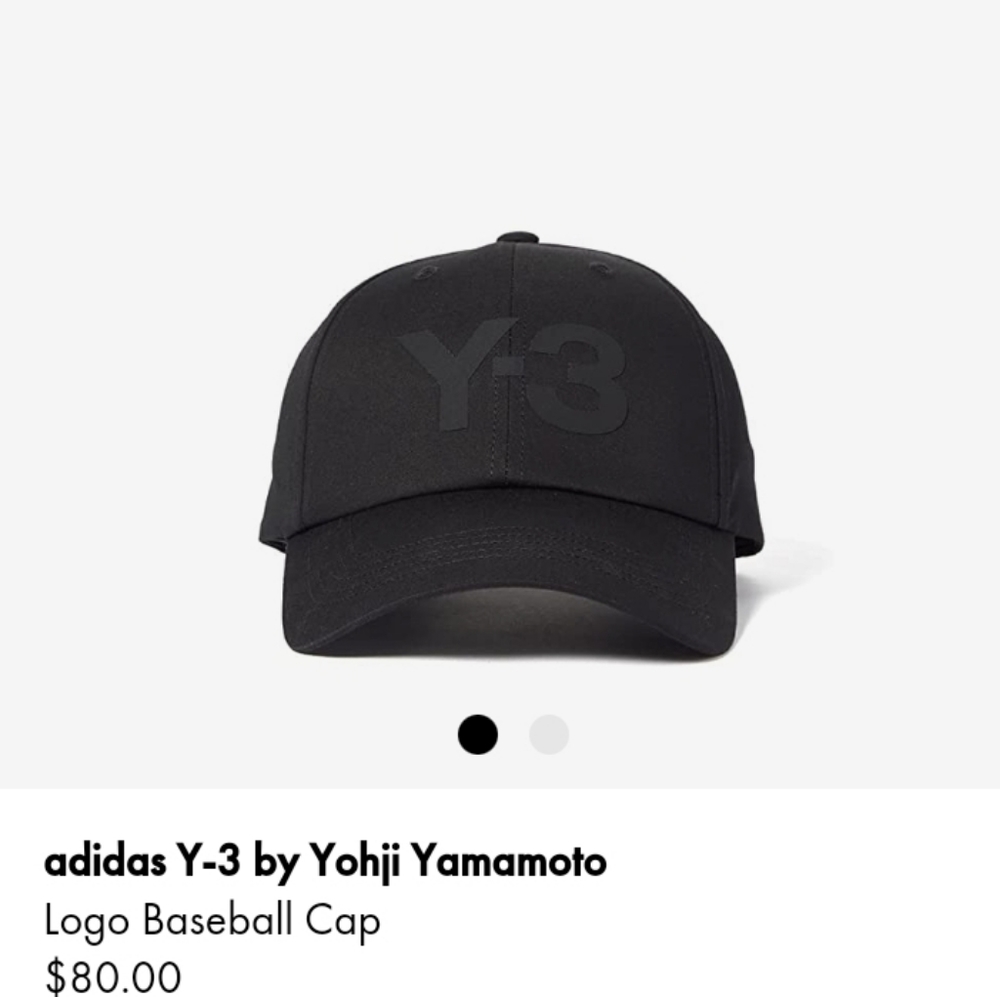 Y-3 black hat/cap Unisex adjustable